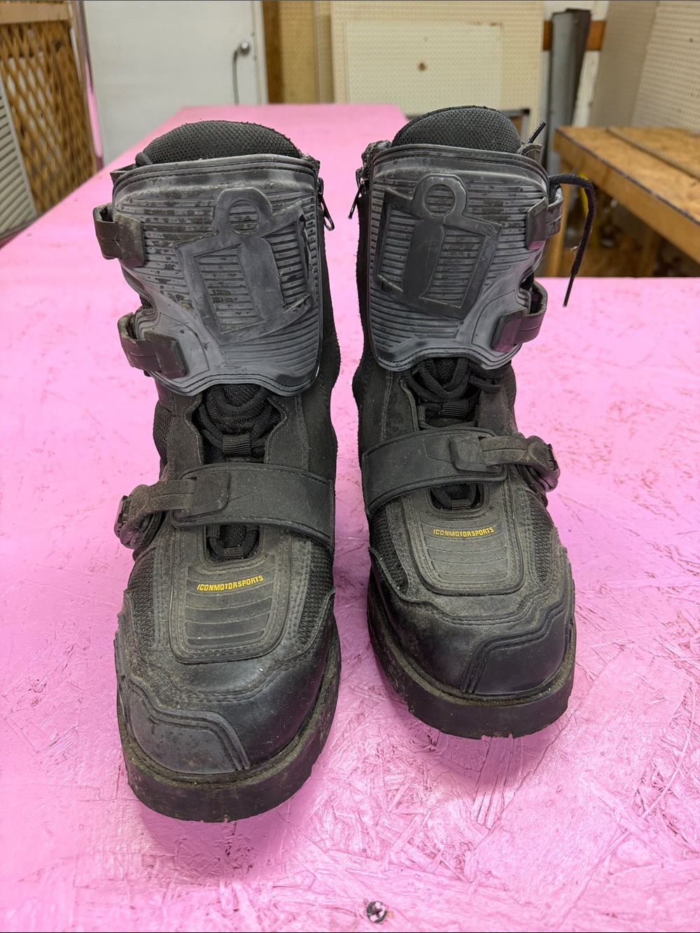 ICON Black Kids' Lace & Strap Adventure Boots